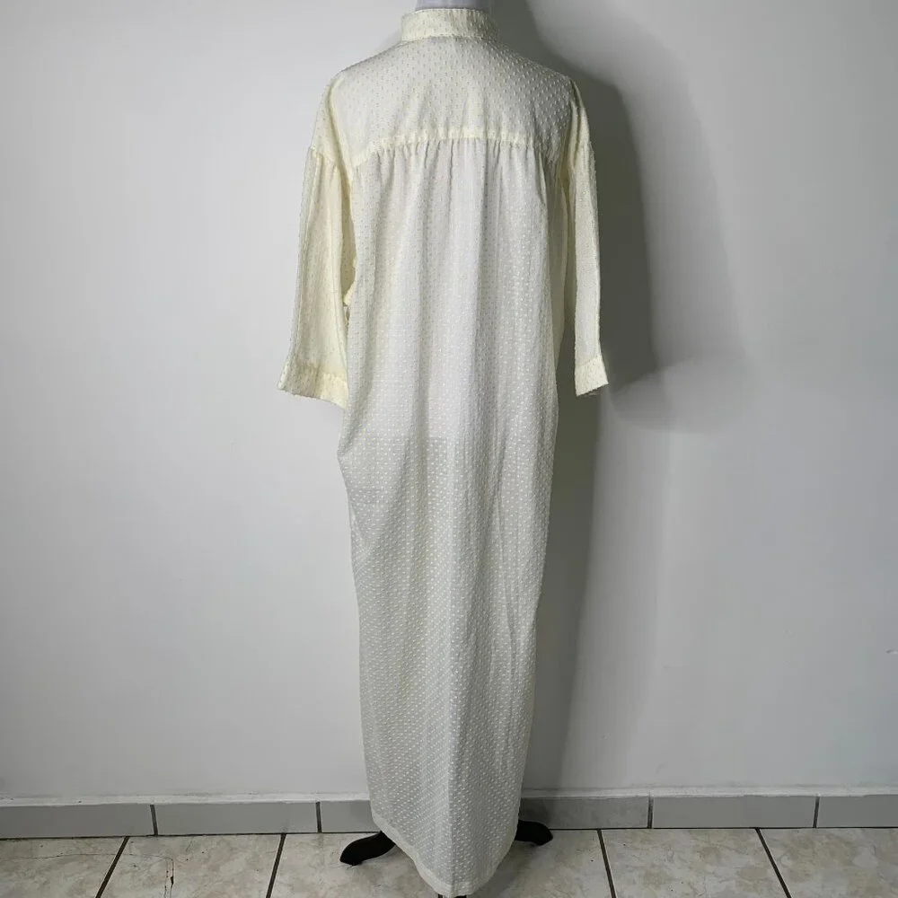Lisa Marie Fernandez Women's Cream Yellow Polka Dot Long Sleeve Coverup Dress
